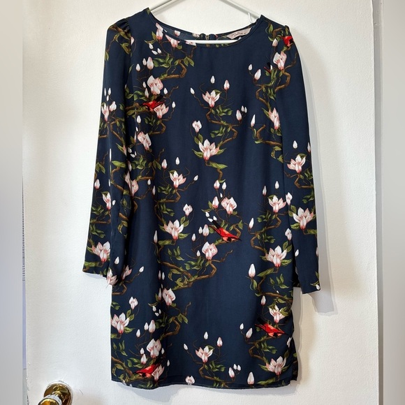🎉4/30$🎉 Darling Navy Blue Floral Shift Dress 🌿 - Picture 1 of 4